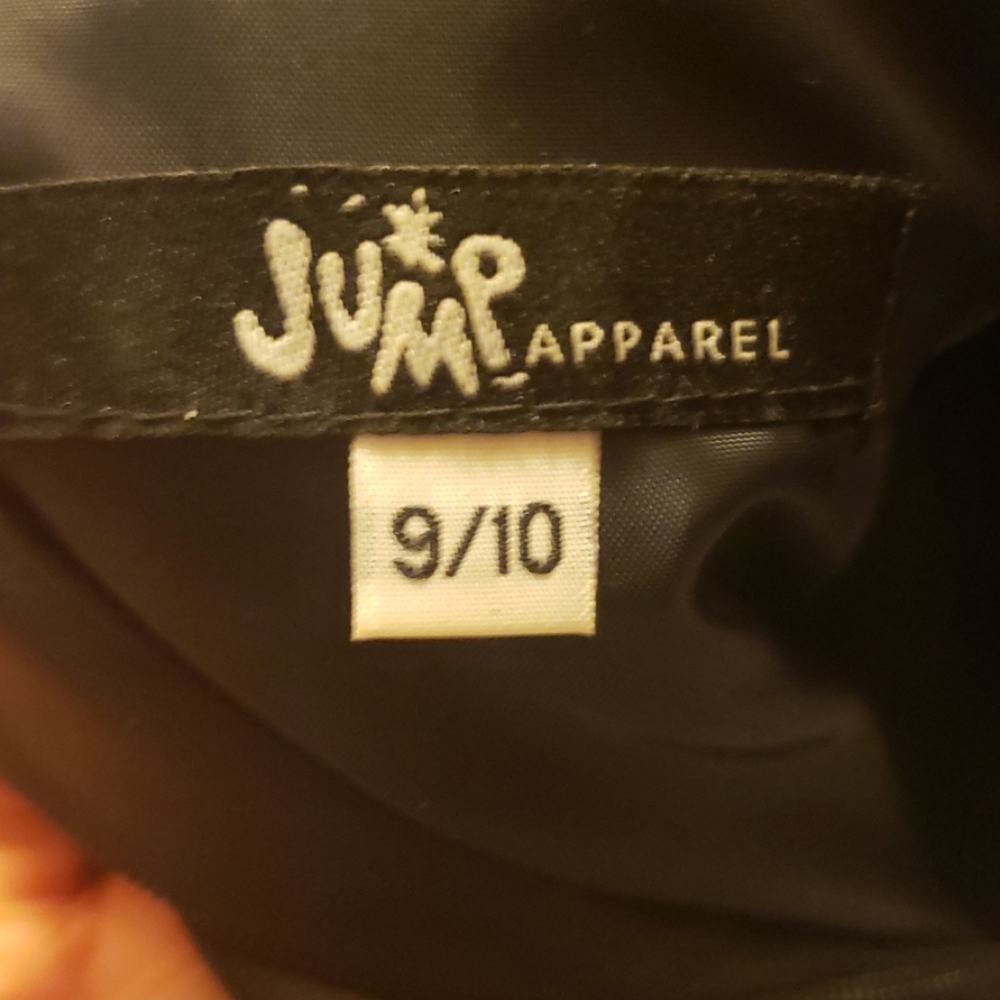 Jump Apparel Black Satin Halter Top Empire Dress Gem